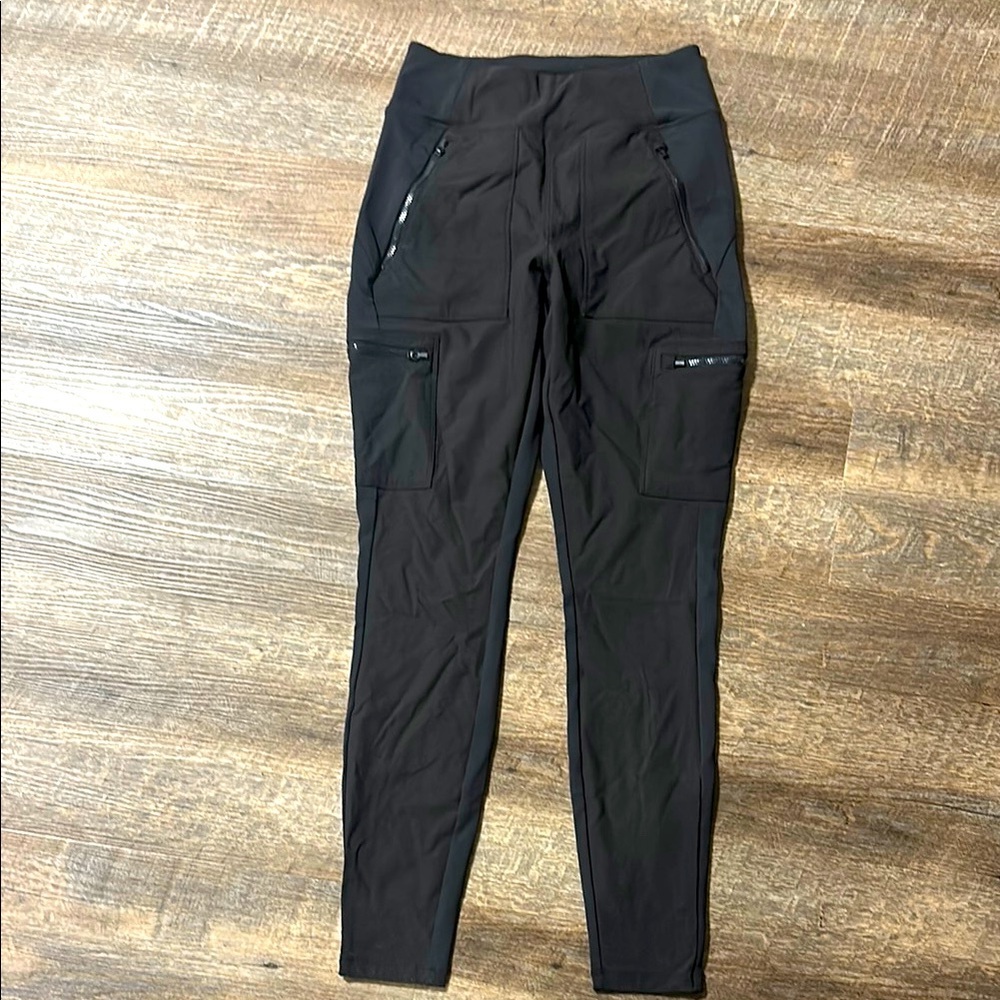Athleta Black High-Waisted Cargo Leggings